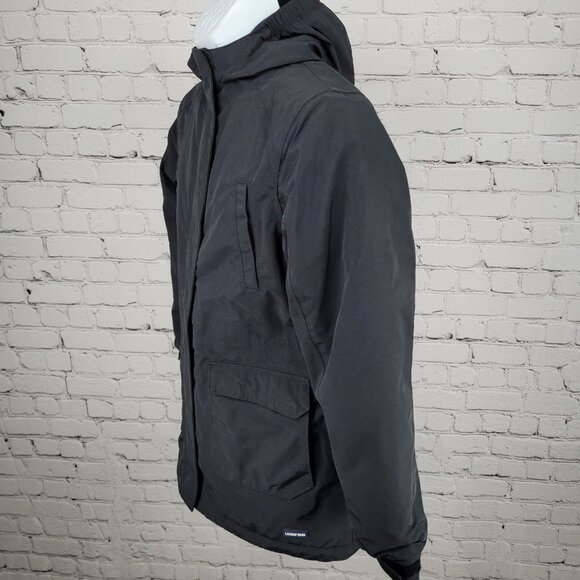 Lands' End Navy Waterproof Windproof Hooded Fleece Lined Full Zip Jacket XL/16 - Picture 15 of 16